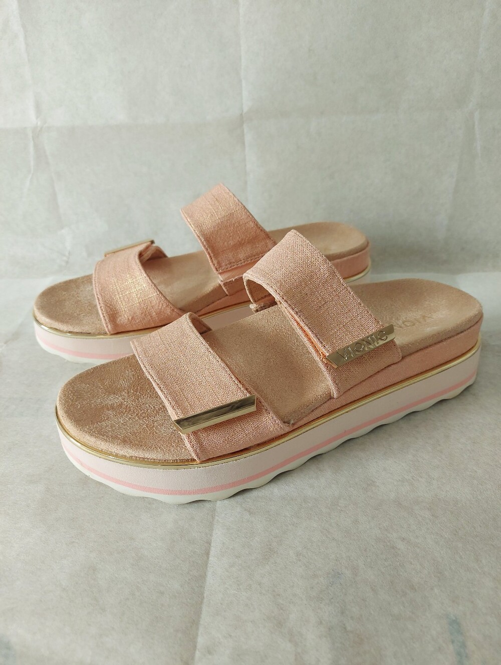 Vionic Phoenix Brandie Platform Slide Sandals Size 9.5 Comfort Slipon Flatfom